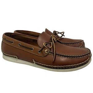 Dexter Vintage Leather Brown Boat Shoes Loafer Slip Ons - Like New - Size 8